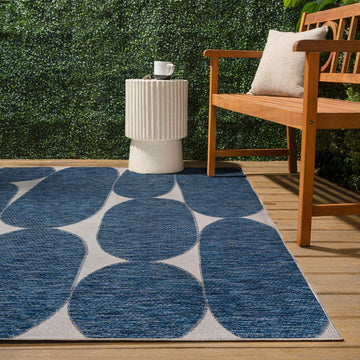 Rayna Modern Geometric Organic Shapes Indoor/Outdoor Area Rug